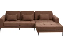 Hjørnesofa 3 personers FLAM Boucle Brun Venstrevendt