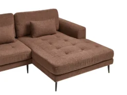 Hjørnesofa 3 personers FLAM Boucle Brun Venstrevendt