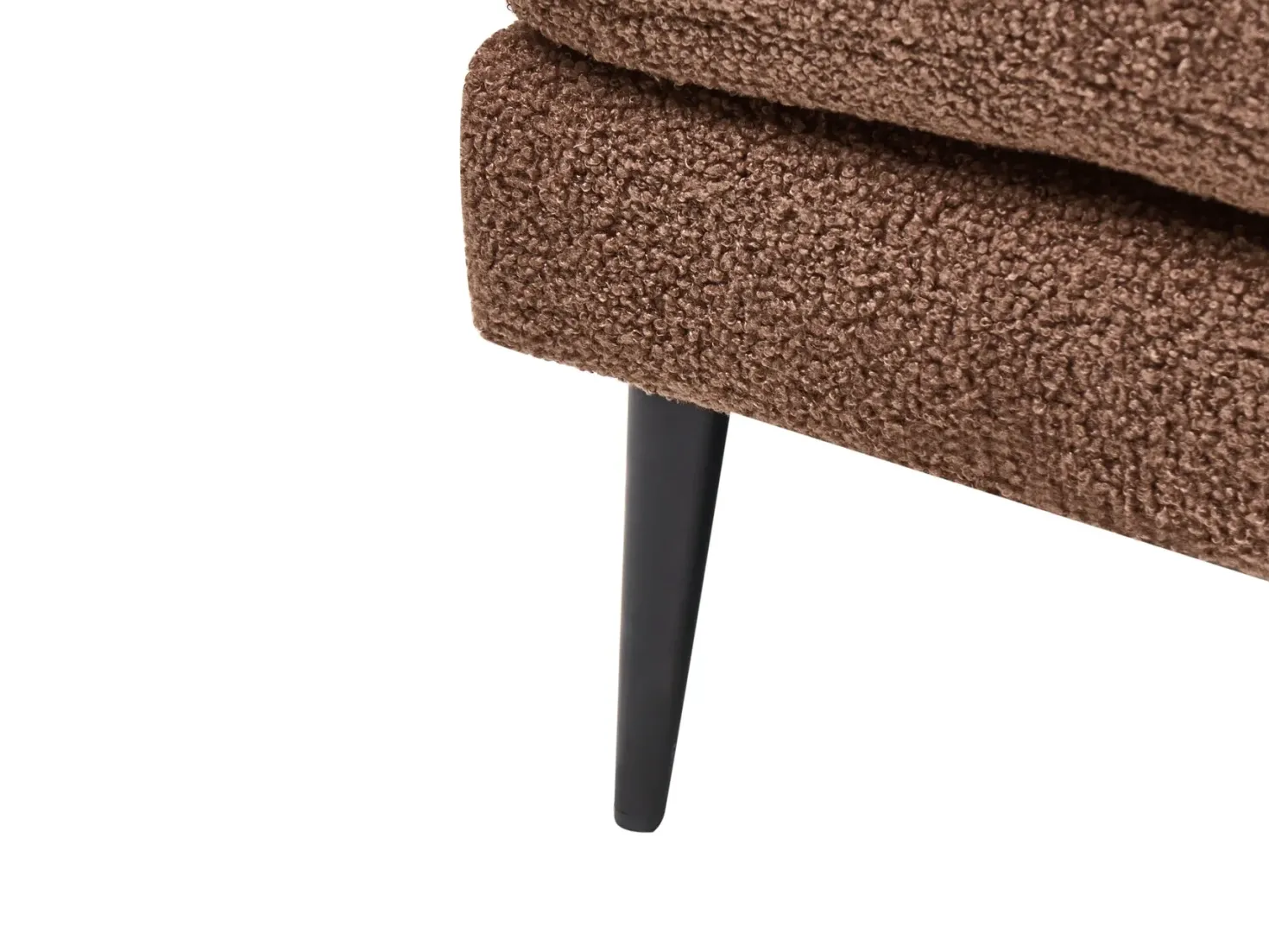 Hjørnesofa 3 personers FLAM Boucle Brun Venstrevendt
