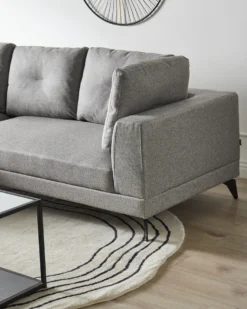 Hjørnesofa 3 personers MARUM Kunstlinned Grå Højrevendt