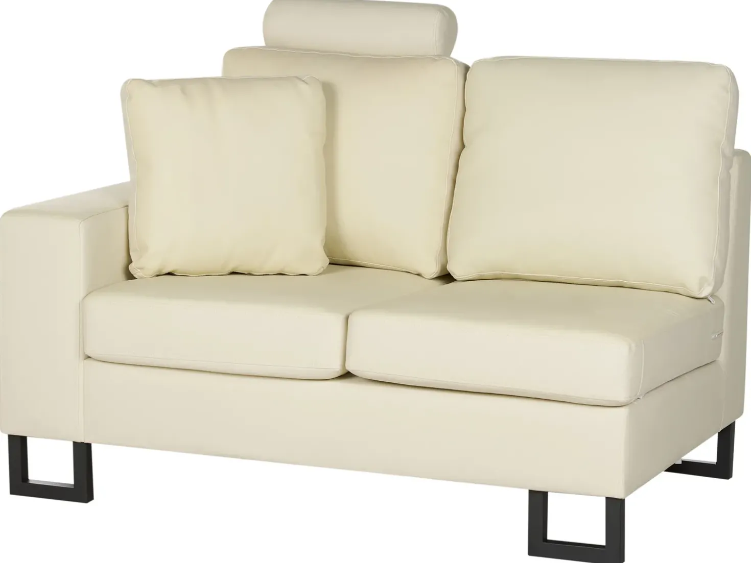 Hjørnesofa 6 personers STOCKHOLM Ægte læder Lys Beige Venstrevendt