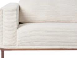 Hjørnesofa 4 personers VENG Fløjl Lys Beige Venstrevendt