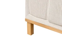 Hjørnesofa 5 personers VENG Fløjl Lys Beige Venstrevendt