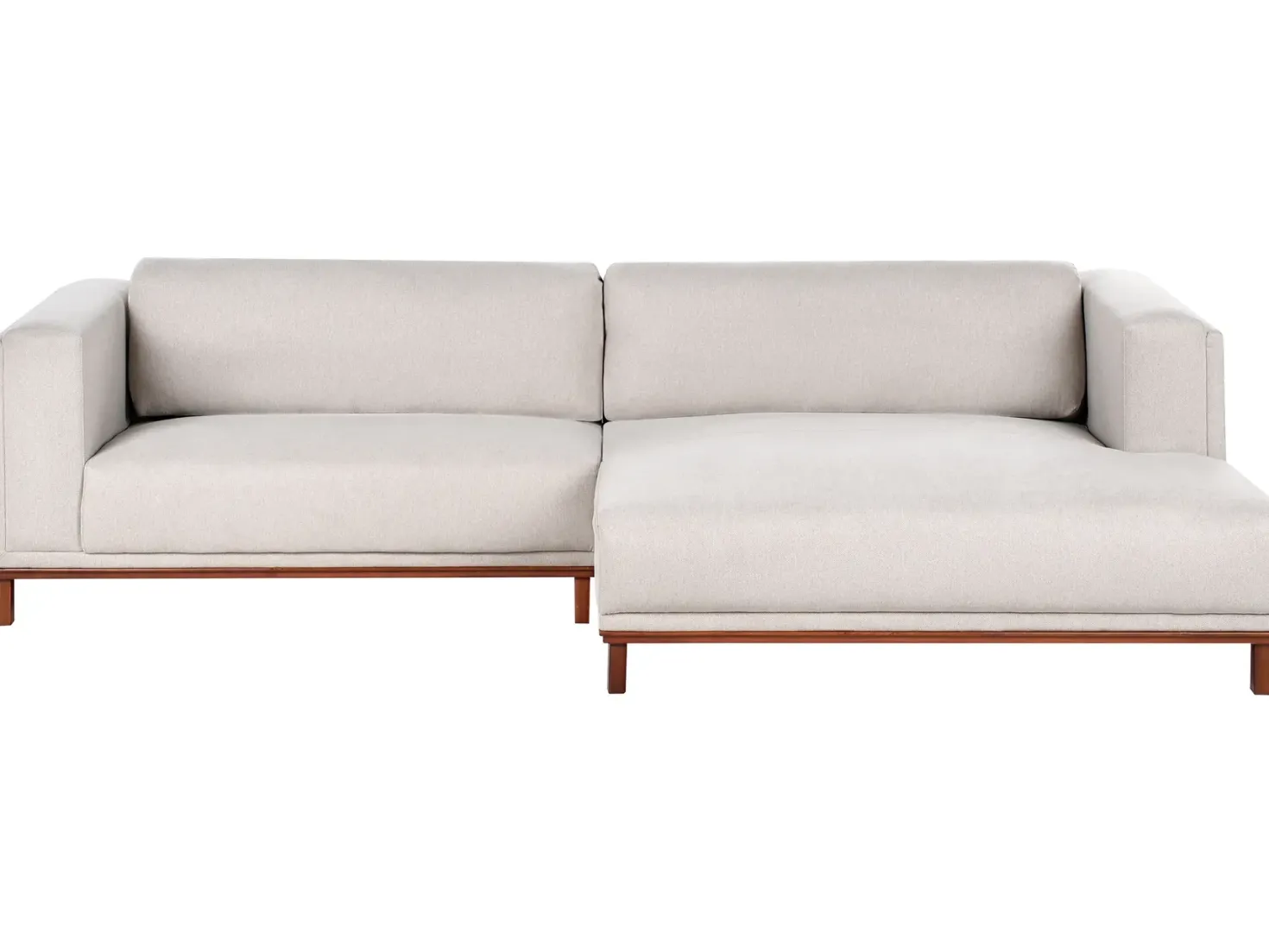 Hjørnesofa 4 personers VENG Lys Beige Venstrevendt