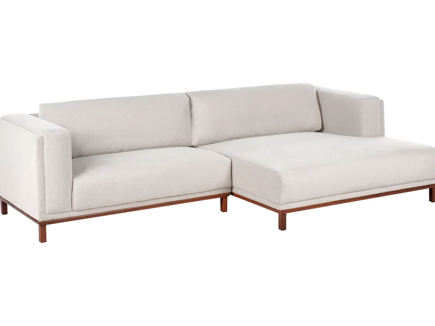Hjørnesofa 4 personers VENG Lys Beige Venstrevendt
