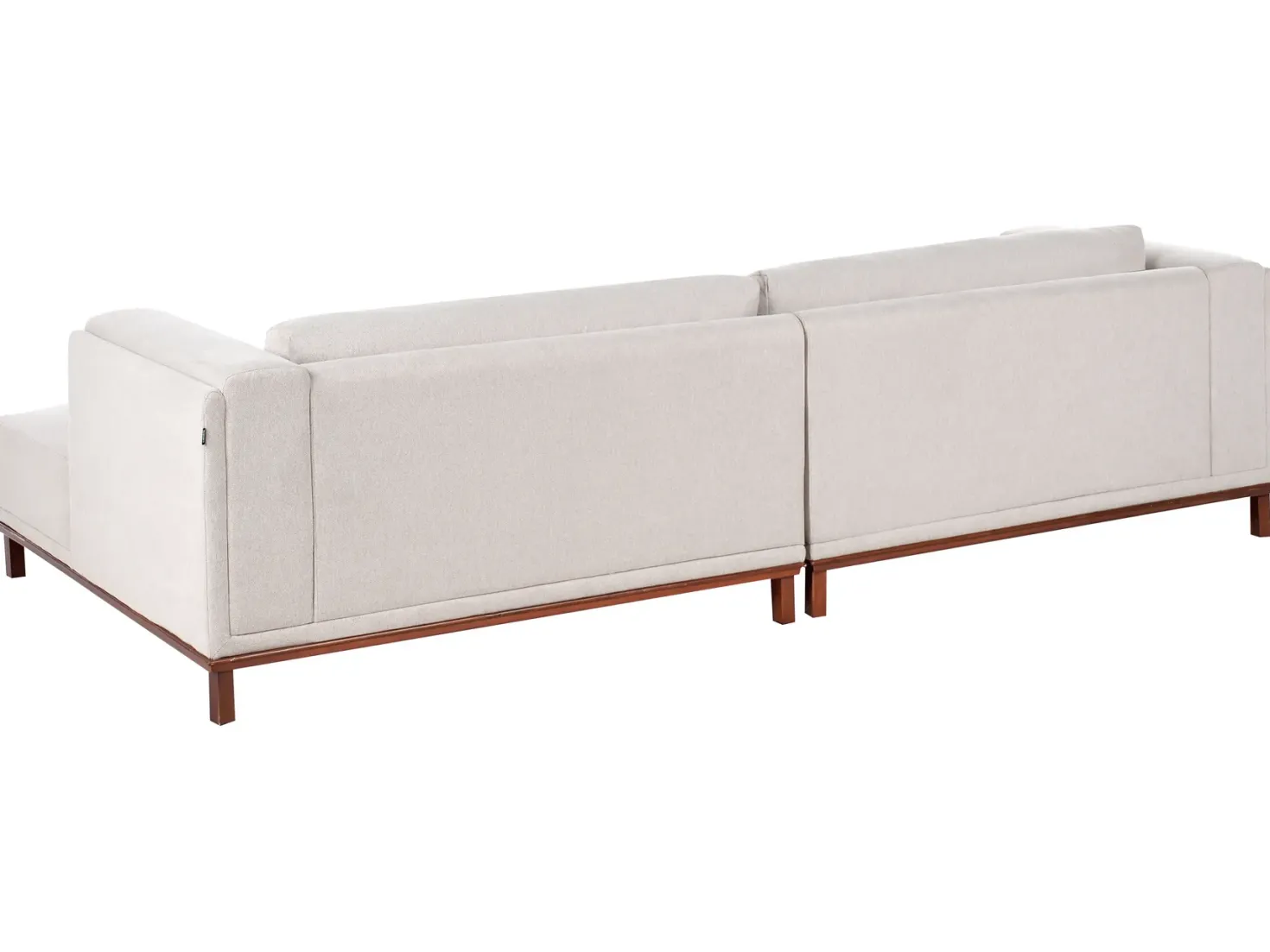 Hjørnesofa 4 personers VENG Lys Beige Venstrevendt