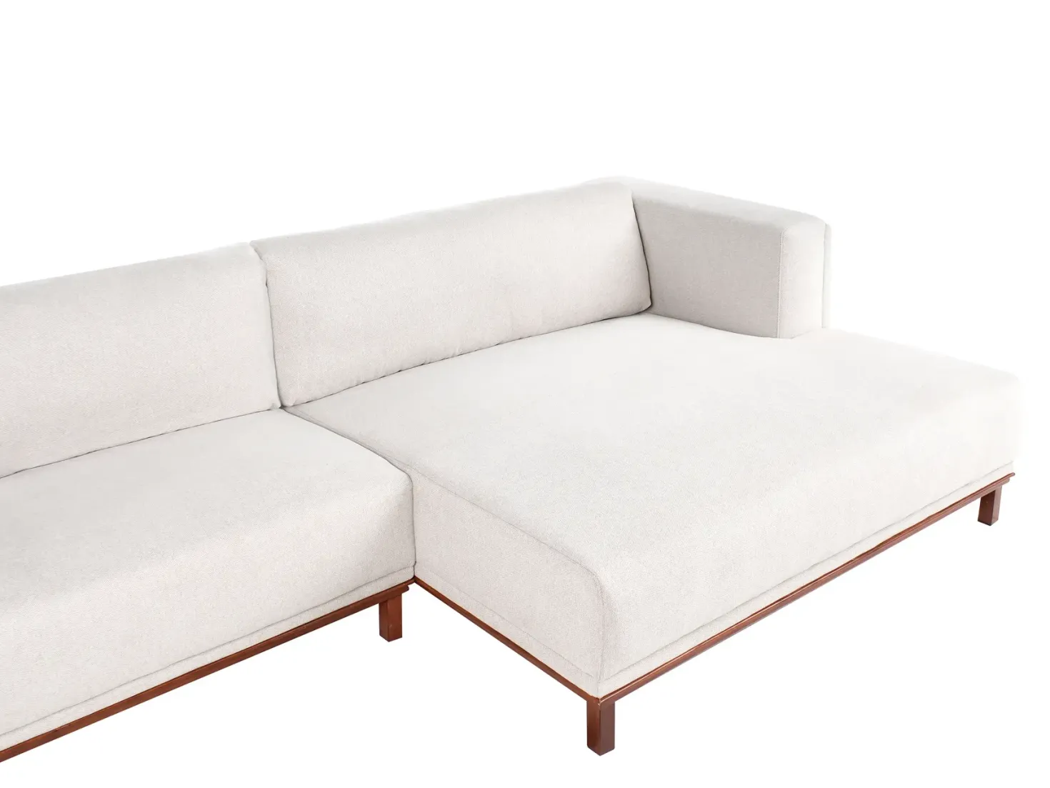 Hjørnesofa 4 personers VENG Lys Beige Venstrevendt