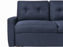 Hjørnesovesofa 4 personers FLAKK Navy Blå med opbevaring Venstrevendt