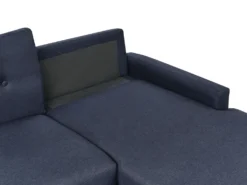 Hjørnesovesofa 4 personers FLAKK Navy Blå med opbevaring Venstrevendt