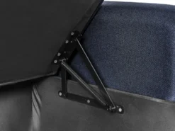 Hjørnesovesofa 4 personers FLAKK Navy Blå med opbevaring Venstrevendt