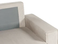 Hjørnesovesofa 3 personers ABACKA Fløjl Beige Venstrevendt