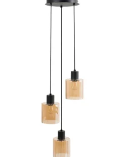 Hængelampe med 3 lys KITARE Glas Beige