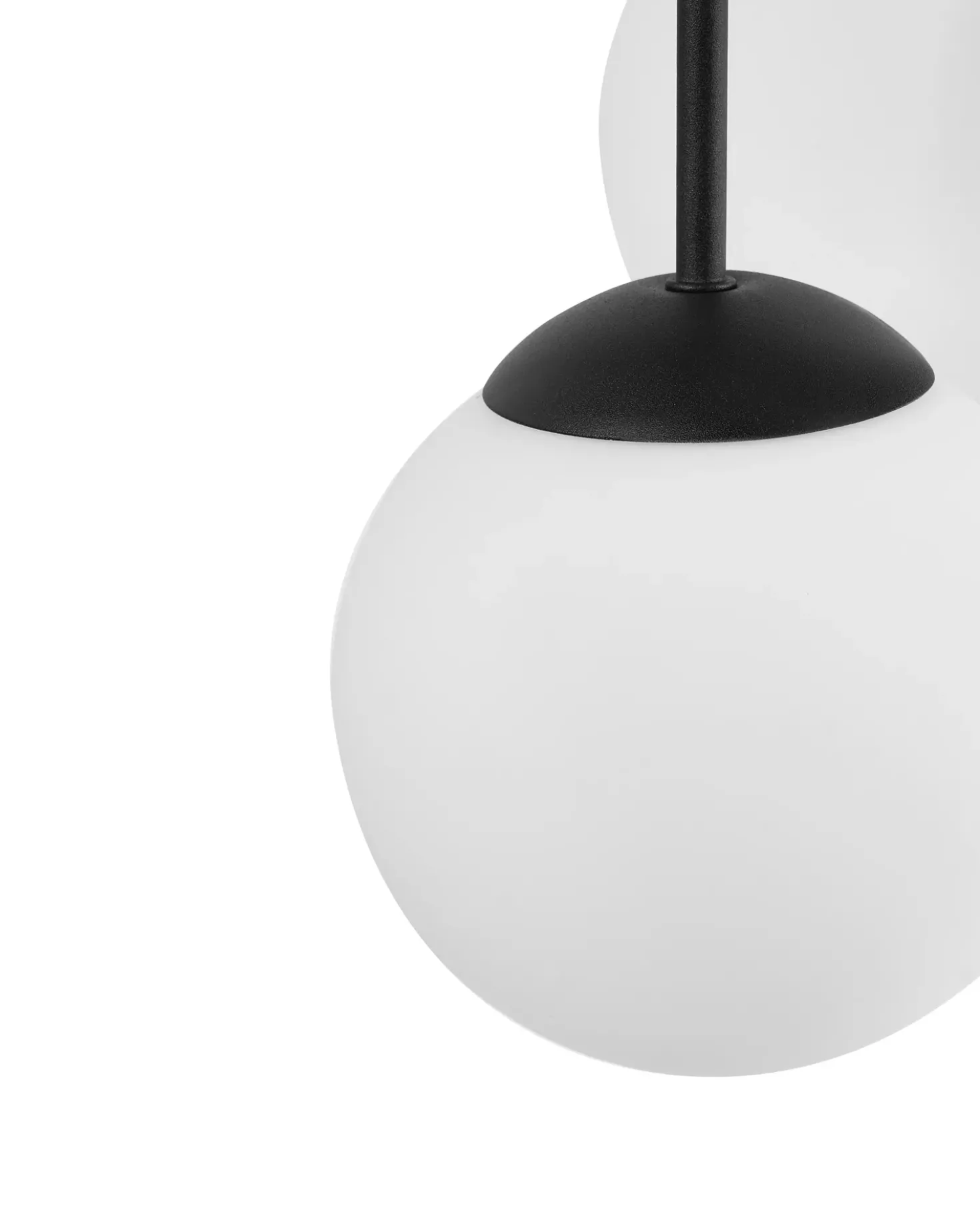 Hængelampe med 5 lys RIANA Glas Sort