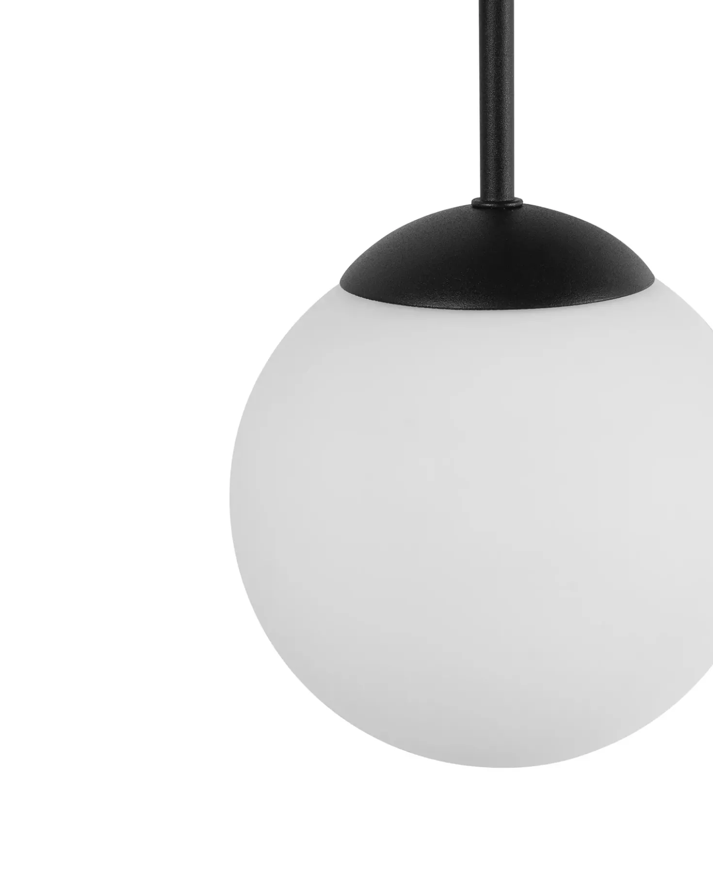 Hængelampe med 3 lys RIANA Glas Sort