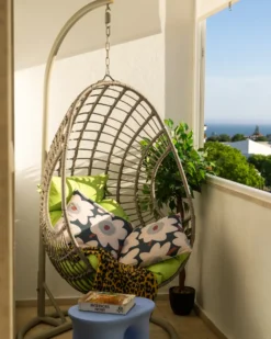 Hængestol med stativ ARPINO PE-rattan Beige