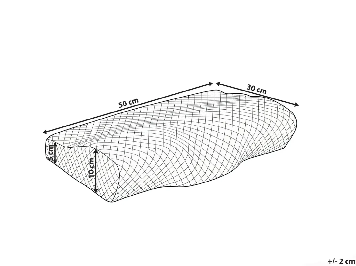 Hovedpude ELGON Lav Memory skum 30 x 50 cm Hvid