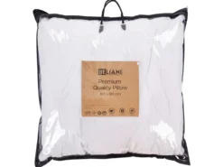 Hovedpude PELISTER Høj Microfiber 80 x 80 cm Hvid
