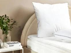 Hovedpude PELISTER Lav Microfiber 80 x 80 cm Hvid