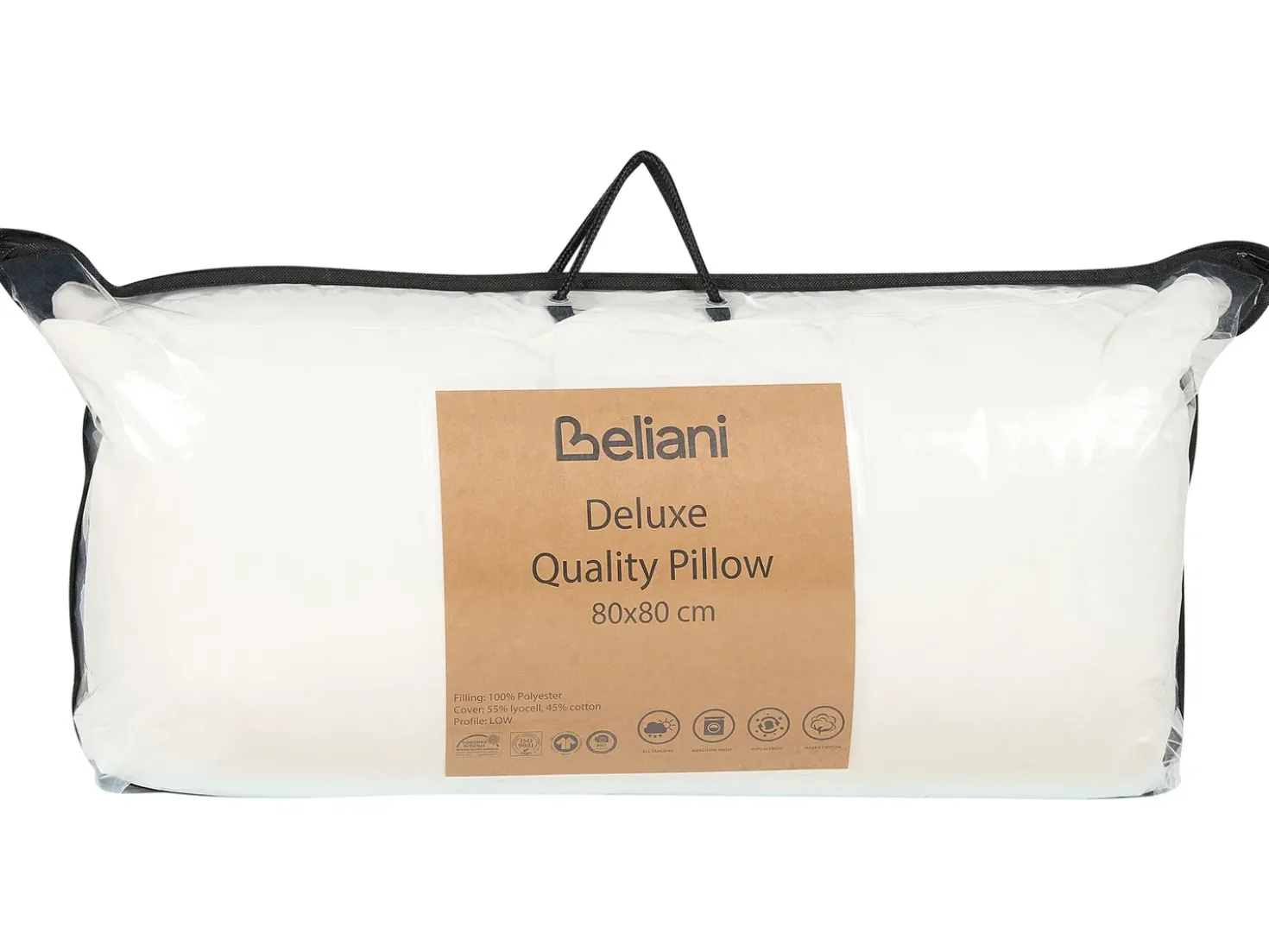 Hovedpude TRIGLAV Lav Polyester 80 x 80 cm Hvid
