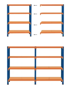 Hylder til garagen FIUGGI Metal 200 cm 200 cm Orange