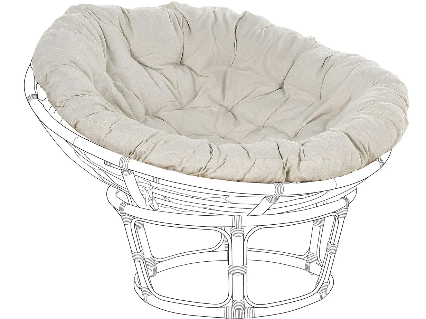 Hynde til havestol SALVO/ ORVIETO 127 x 127 cm Lys Beige