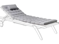 Hynde til liggestol CESANA PREMIUM 192 x 56 cm Lysegrå