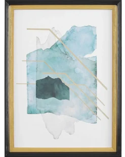 Indrammede plakater TOUBA Abstrakt motiv 30 x 40 cm Blå
