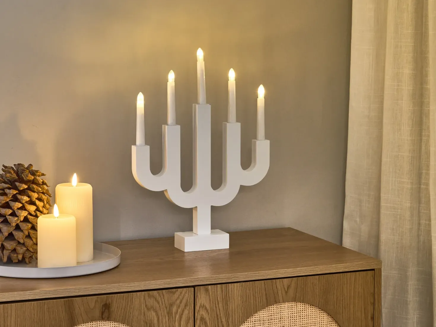 Juledekoration BJORKAN LED Hvid