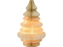 Juledekoration Bordlampe DREVJA Juletræ 51 cm Beige