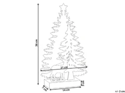 Juledekoration LED FEMAN Rensdyr Juletræ 36 cm Hvid