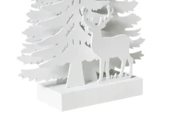Juledekoration LED FEMAN Rensdyr Juletræ 36 cm Hvid