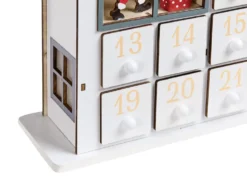 Juledekoration LED FEMUND Adventskalender 40 cm Hvid