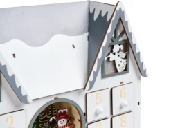 Juledekoration LED FEMUND Adventskalender 40 cm Hvid