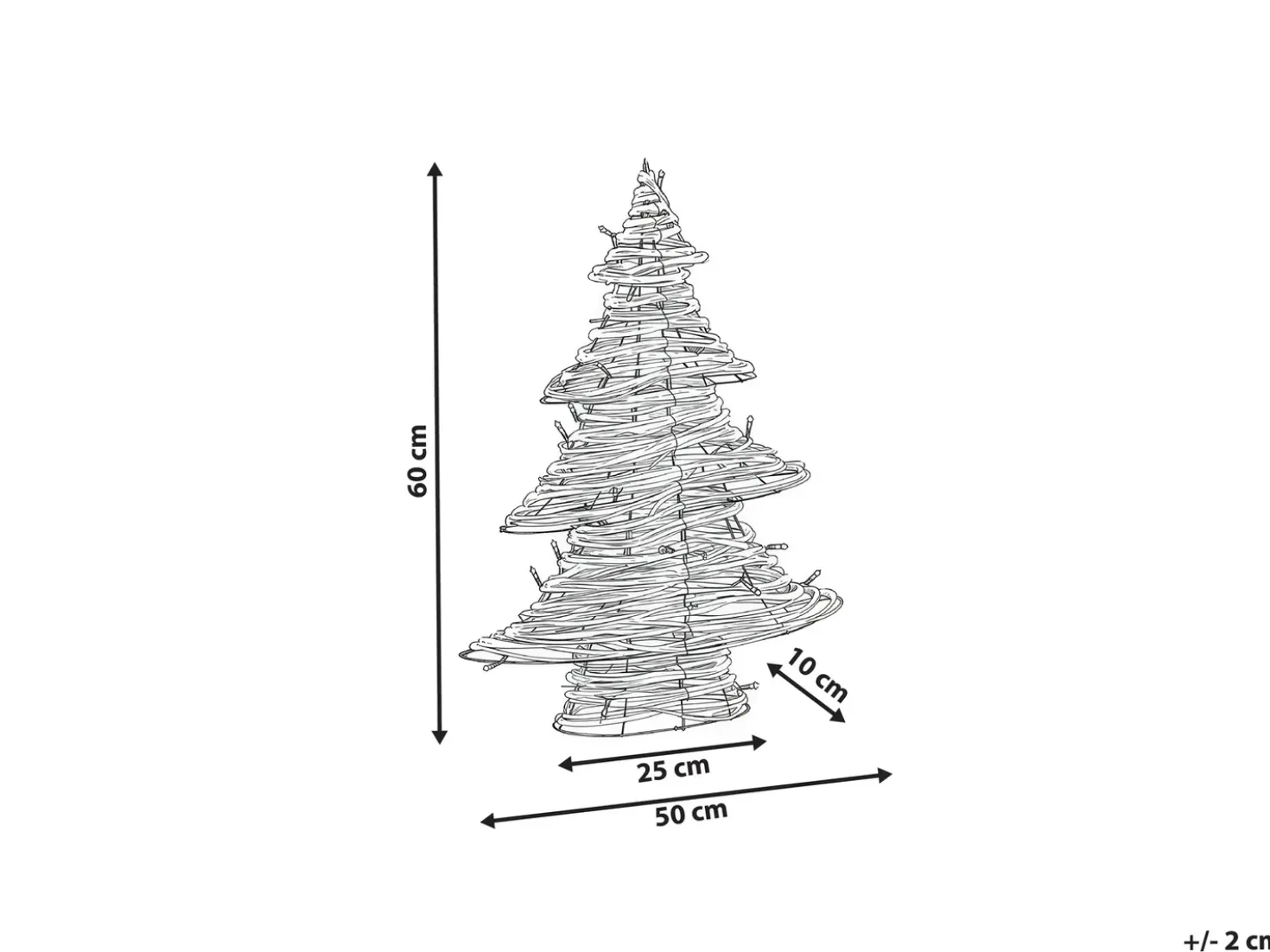 Juledekoration LED FURESO Juletræ 60 cm Naturlig