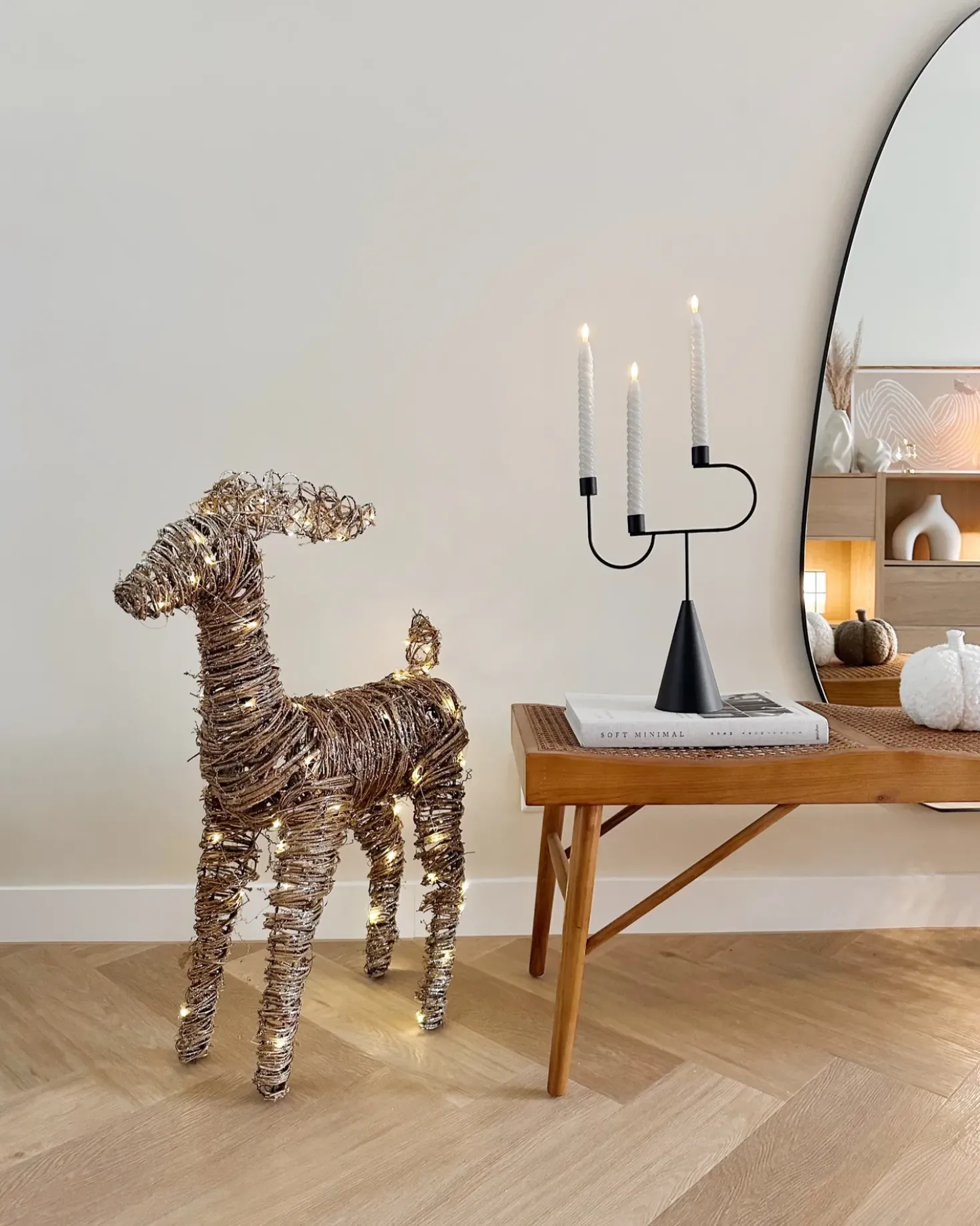 Juledekoration LED GRINDAVIK Rensdyr 97 cm Naturlig