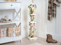 Juledekoration LED LIESVESI Søjle lampe 80 cm Lysebrun