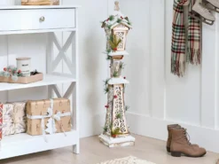 Juledekoration LED LIESVESI Søjle lampe 80 cm Lysebrun