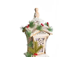 Juledekoration LED LIESVESI Søjle lampe 80 cm Lysebrun
