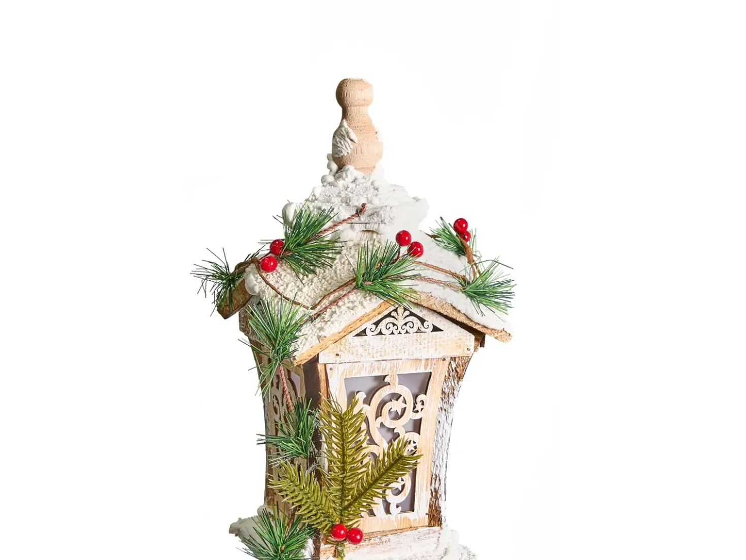 Juledekoration LED LIESVESI Søjle lampe 80 cm Lysebrun