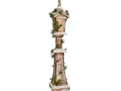 Juledekoration LED LIESVESI Søjle lampe 80 cm Lysebrun