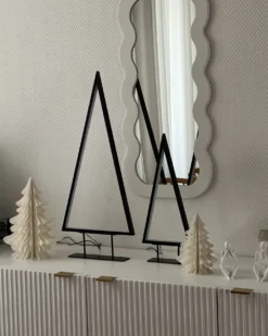 Juledekoration LED LOPPI Juletræ 47/69 cm Sort