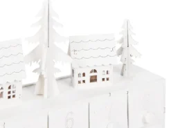 Juledekoration LED MUONIO Adventskalender 24 cm Hvid