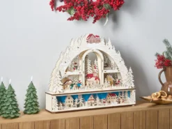 Juledekoration LED NORSJO 36 cm Lysebrun