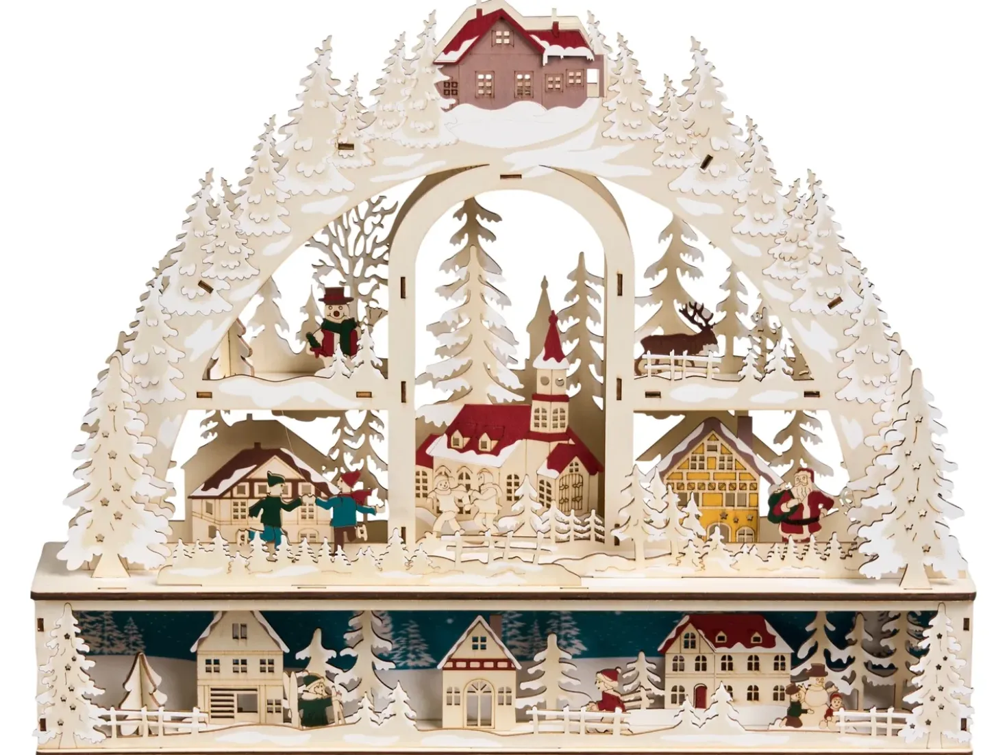 Juledekoration LED NORSJO 36 cm Lysebrun