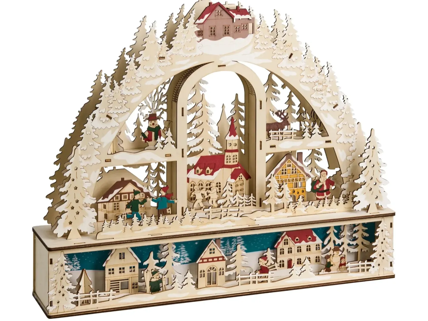 Juledekoration LED NORSJO 36 cm Lysebrun