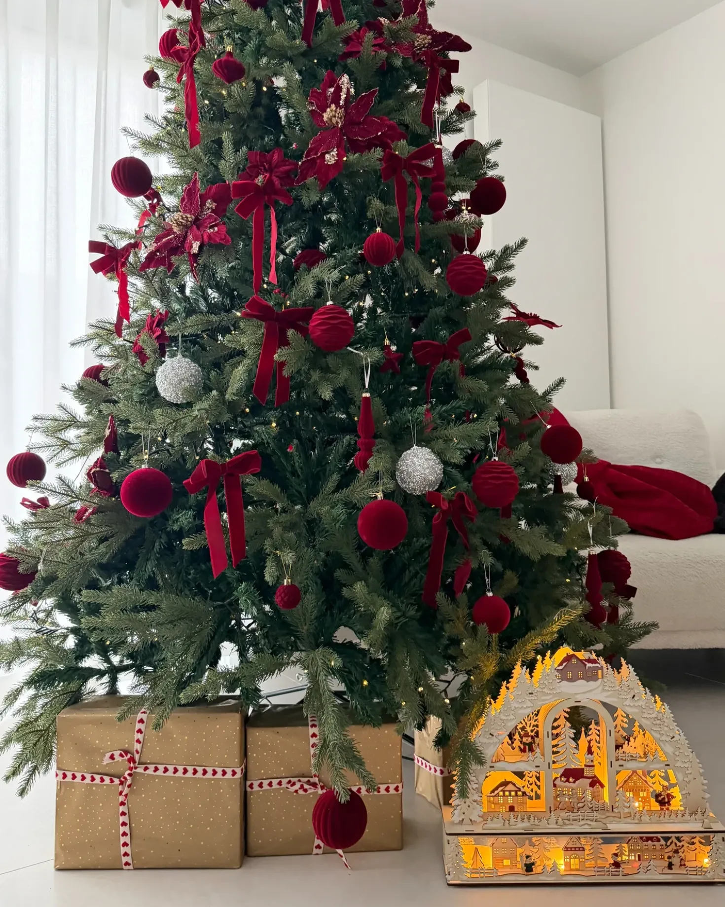 Juledekoration LED NORSJO 36 cm Lysebrun