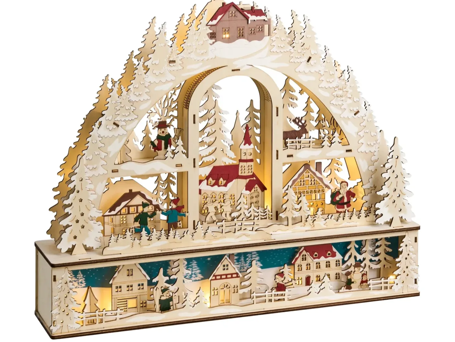 Juledekoration LED NORSJO 36 cm Lysebrun