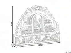 Juledekoration LED NORSJO 36 cm Lysebrun