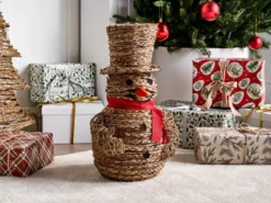 Juledekoration LED OLAFSVIK Snemand 52 cm Naturlig