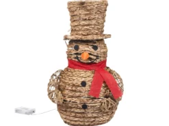 Juledekoration LED OLAFSVIK Snemand 52 cm Naturlig